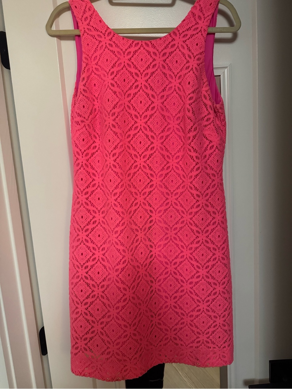 Lilly Pulitzer Neon Pink Lace Shift Dress